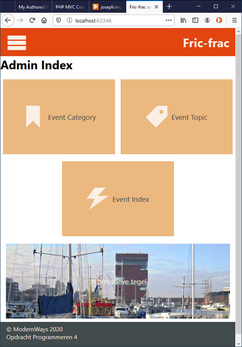 PHP Threepenny MVC Admin-Index